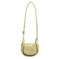 Mini bolso de montura verde frijol pálido con estampado de oso y letras YAZI ANDI - Verde