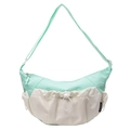 Bolso bandolera deportivo en verde menta y beige con correa ajustable y cordón - Verde Turquesa