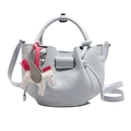 Sac seau bleu clair à motif crocodile avec cordon de serrage et breloque pégase - Bleu - Sans Pendentif