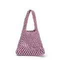 Sac fourre-tout au crochet lavande avec design en maille minimaliste et large anse - Violet