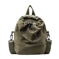 Bolso deportivo bandolera verde oliva con cordón y correa ajustable para mujer - Verde