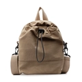 Bolso bandolera japonés caqui con cordón ajustable, correa ancha y logotipo - Caqui