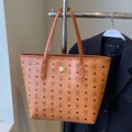 Klassische Shopper-Tasche in Karamell mit Bärenprint und strukturierter Lederoptik - Style Without Charm / Braun