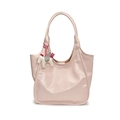 Lichtroze olie-was lederen hobo draagtas met een kleine pegasus paard charme hanger - Roze (Met Kleine Pegasus Hanger)