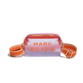 Sac bandoulière en PVC violet transparent avec sangle orange et broderie Marc Eliza - Orange