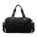 Bolso de viaje negro de gran capacidad con asas reforzadas y correa ajustable - Negro