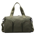 Bolsa de viaje verde militar con compartimento para zapatos para fitness y deporte - Verde