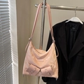 Borsa tote rosa con stampa nuvola e dettagli fibbia per un uso a tracolla - Rosa (Senza Ciondolo)