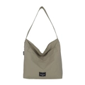 Casual large capacity khaki nylon tote bag with adjustable shoulder strap for daily use - Green