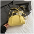 Sac à main Boston jaune vif élégant avec poignées et bandoulière réglable amovible - Jaune sans Pendentif
