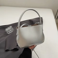 Sac seau argenté en similicuir avec poignée supérieure et bandoulière réglable - Argent Sans Pendentif
