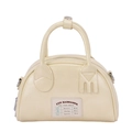 Sac fourre-tout jaune crème chic avec poignées en forme de cuillère et fourchette et patch - Jaune