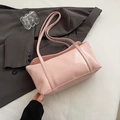 Elegante borsa a tracolla in pelle PU rosa con goffratura CLEARDK e doppi cinturini - Rosa Senza Pendente
