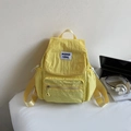 Sac à dos jaune vif avec cordon de serrage grande capacité et étiquette tissée - Jaune