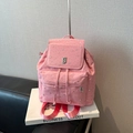 Rosafarbener Rucksack mit silbernen Sternen und Metall-G-Logo für Damen im Alltag - Rosa (Ohne Anhänger)