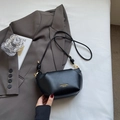 Chic black crossbody bag with knot strap and gold accents for women in 2025 fashion - Black without Pendant