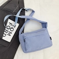 Bolso bandolera de nailon azul claro impermeable con correa ajustable para verano casual - Azul