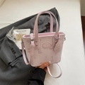 Rosa Mini-Beuteltasche mit Comic-Tierprints und abnehmbarem Umhängeriemen - Rosa