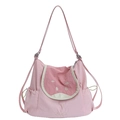 Pink and white watermelon-themed casual backpack for students with large capacity - Pink Guava