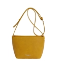 Fashionable ginger yellow large capacity bucket bag with adjustable shoulder strap - No Pendant / Yellow