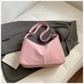 Pink leopard print crossbody tote bag with adjustable shoulder strap and soft texture - No Pendant / Pink