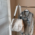 Silberne Umhängetasche mit mehreren Taschen und verstellbarem Riemen aus Tech-Gewebe - Off-White
