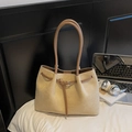 Minimalist large beige suede tote bag with brown straps and buckle detailing - Off-white Without Pendant