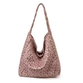 Borsa tote con stampa leopardata rosa dal design vintage e tessuto morbido di alta qualità - Stile Hobo Leopardato Rosa (Stile 1)
