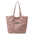 Borsa tote leopardata rosa con tasca frontale e ampi spallacci per donna - Stile Tote Leopardato Rosa (Stile 2)