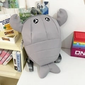 Zaino grigio unico a forma di crostaceo con strati di guscio dettagliati e chele morbide - Grigio