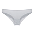 White lace low-rise breathable cotton panties for women with seamless textured finish - S / Gray