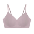 Seamless light purple wireless push-up bra with adjustable thin straps for daily wear - S / Tops / Purple