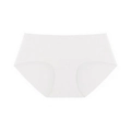 Seamless white low-waist women's panties with raw-cut edges for ultimate comfort - Off White