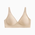 Reggiseno beige senza cuciture scollo a V con spalline larghe e supporto morbido - Pelle chiara