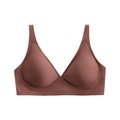 Reggiseno senza cuciture marrone scuro con supporto morbido e spalline larghe - Marrone