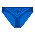Detailed view of elegant blue lace embroidery on breathable high-quality lingerie panties - Blue Triangle Panties Only (077P)