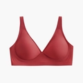 Reggiseno rosso senza cuciture con scollo a V profondo e supporto morbido ultra comfort - Rosso