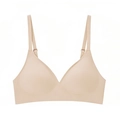 Seamless beige jelly bra for women with adjustable straps and soft support - Light Skin