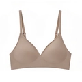 Seamless jelly wireless bra in nude beige with supportive soft push-up cups - Grey Purple