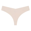 Tanga invisible en V para mujer color piel con bordes cortados con láser lisos - S / Color Piel