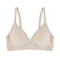 Soutien-gorge push-up sans couture couleur chair avec fines bretelles réglables - XL-4.0cm / Abricot