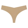 Seamless V-shaped high-elastic thong for women in nude color with invisible smooth finish - Deep Skin