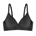 Soutien-gorge push-up noir sans coutures ni armatures avec fines bretelles réglables - XL-4.0cm / Noir