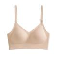 Reggiseno beige senza cuciture schiena nuda con spalline regolabili e scollo a U - S / Pelle chiara