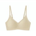 Dettaglio di un bralette color carne senza cuciture né ferretto con spalline - S / Pelle Albicocca