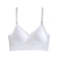 Reggiseno bianco senza cuciture schiena scoperta con spalline sottili e imbottitura - S / Bianco