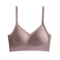 Reggiseno invisibile a U senza schiena in rosa polvere con spalline regolabili - S / Caffè Viola
