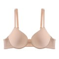Soutien-gorge push-up sans couture en rose nude avec bonnets 3/4 et bretelles fines - Beige (Bonnet Épais)