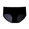 Detalle de bordes sin costuras prensados en caliente en ropa interior negra ultrafina - S/M / Negro