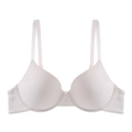 Soutien-gorge push-up blanc sans couture avec bonnets lisses et bretelles réglables crème - S / Blanc (Bonnet Épais)